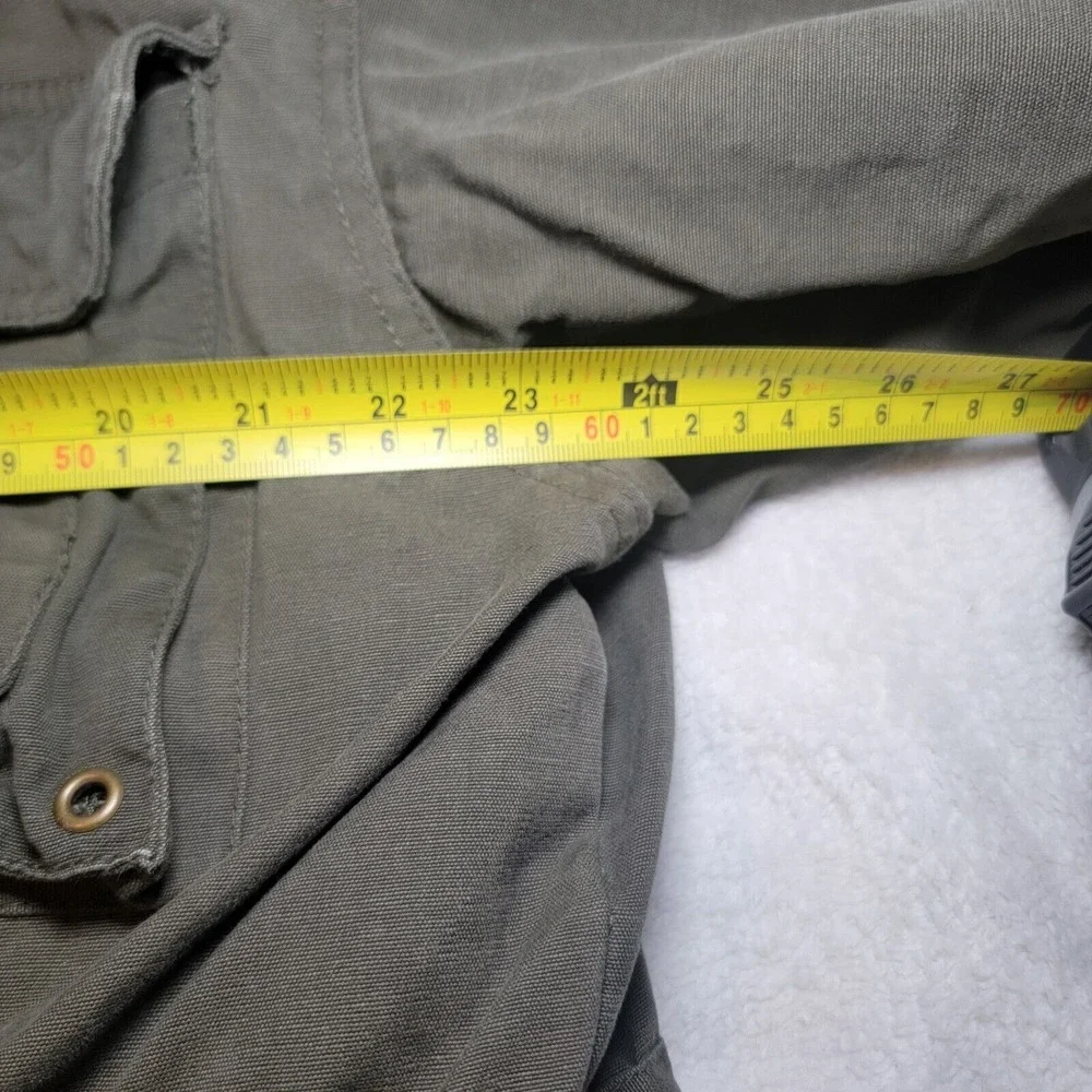 Vtg St Johns Bay Barn Chore Jacket Men Med Olive Corduroy Collar Flannel Quilted